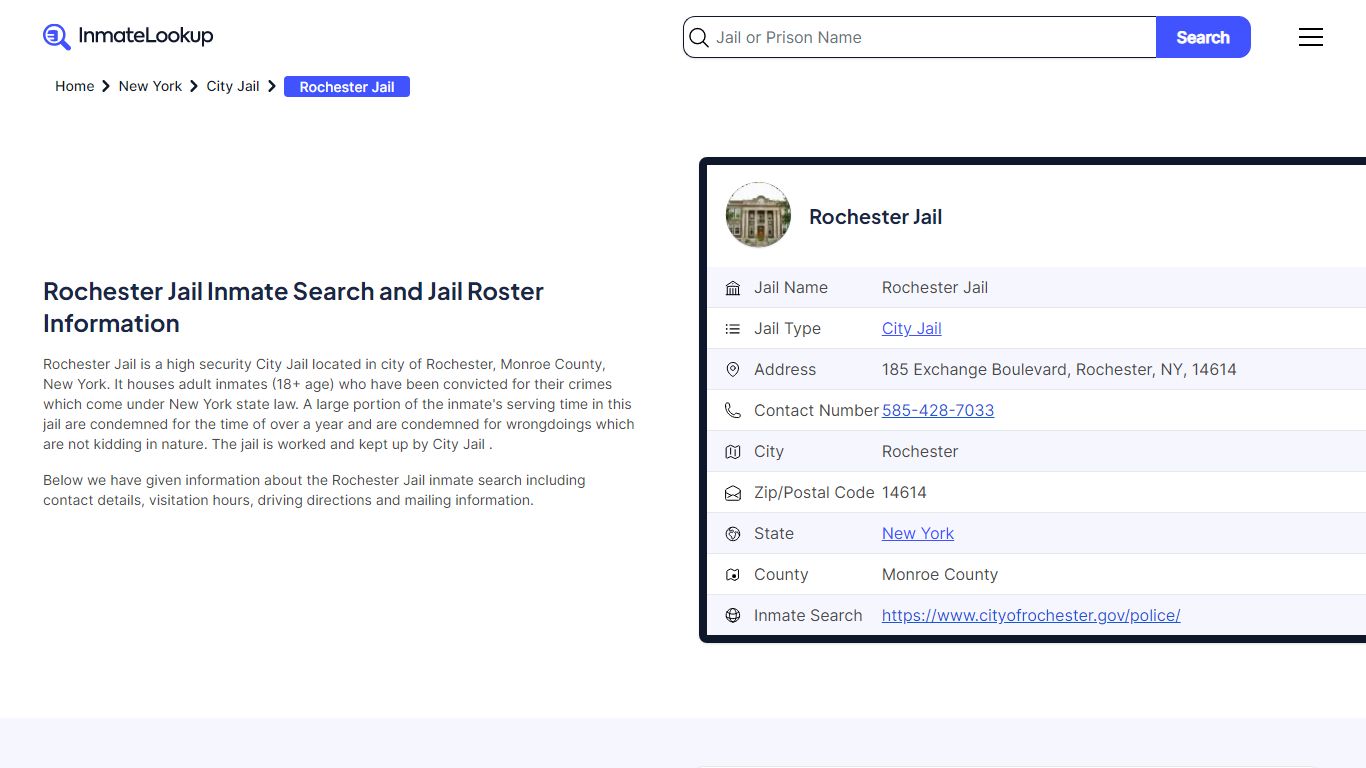 Rochester Jail Inmate Search, Jail Roster, Bookings, Arrests - Inmate ...
